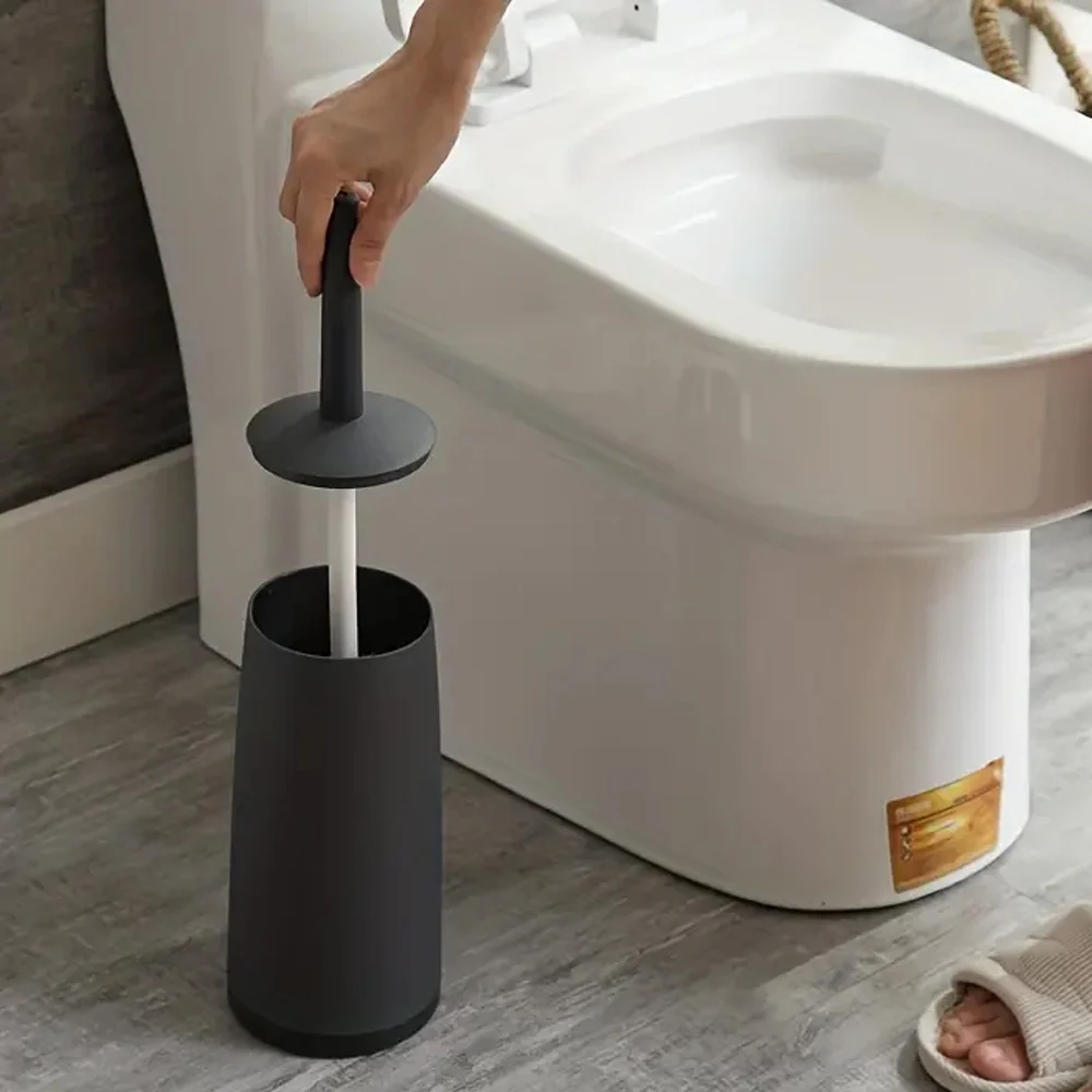 Deluxe Toilet Brush Set Extra-Long Handle Flexible Head No Dead Corner Design Effective Bathroom Cleaning Brush Cleaning Supplie