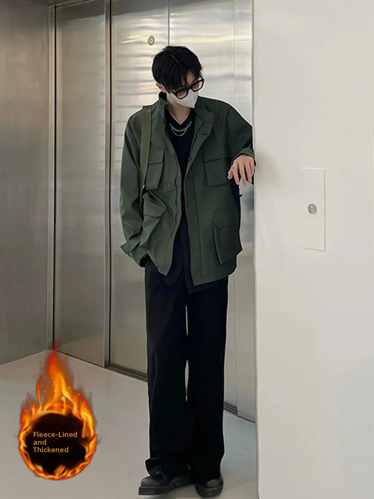 

Мужские прямые брюки Bla Fce Lined Thi на осень-зиму: стильные, модные, с высокой талией, облегающие, повседневные, молодежные, модные