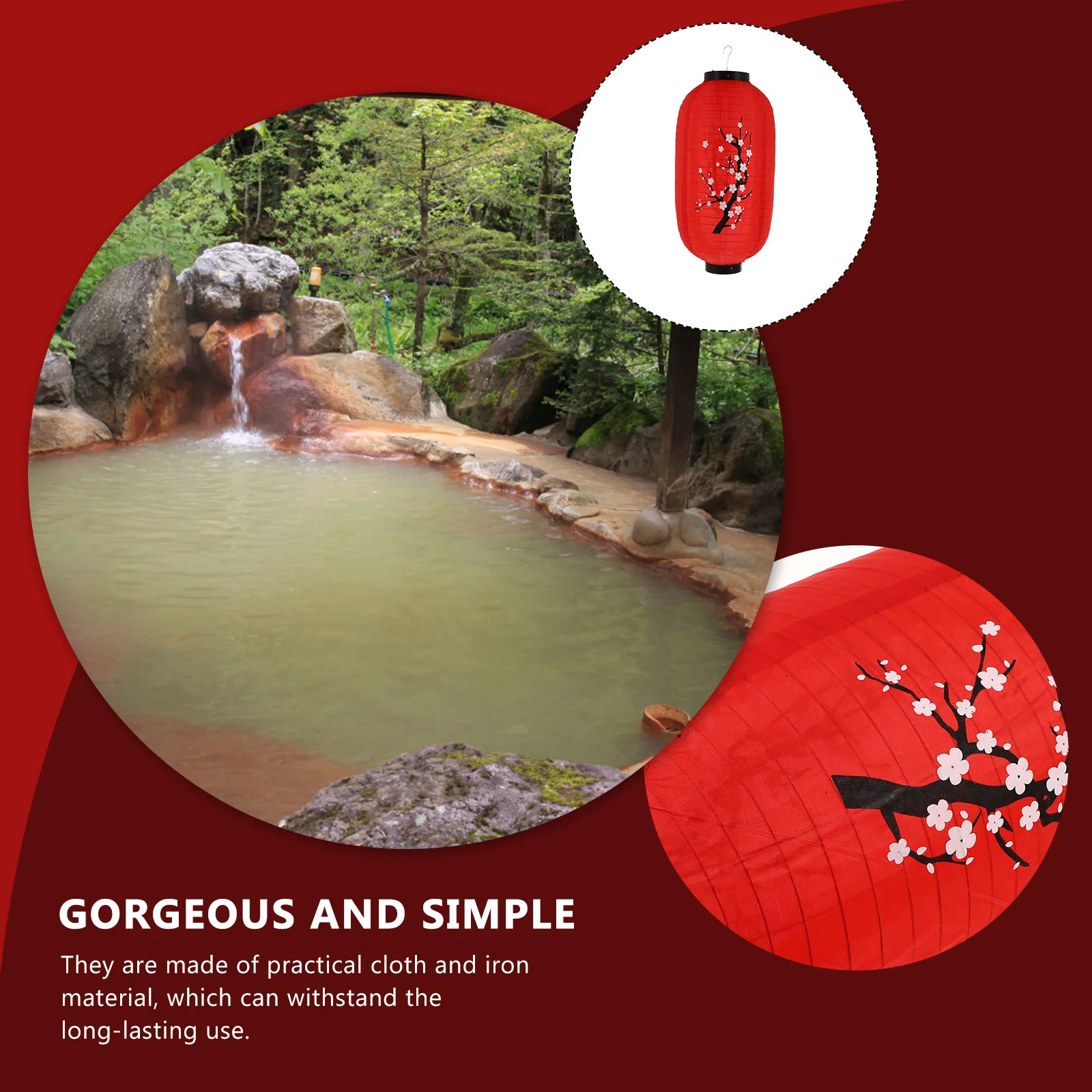 

Plum Blossom Lantern Waterproof Outdoor Restaurant Decorative Hanging Japanese Style Party Festival Home Shop Door Pendant Sushi