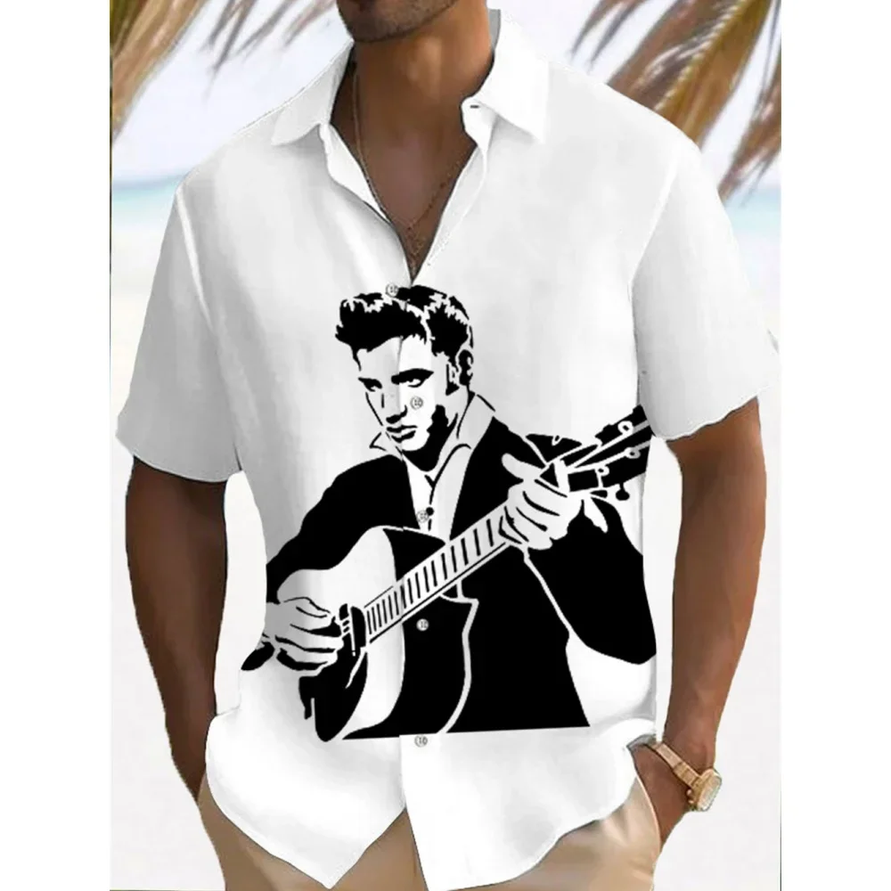 

2026 New Loose Breathable Hawaiian Shirt Men Clothing Top Character Men's Shirt Summer Casual Fashion Short Sleeved Shirt For