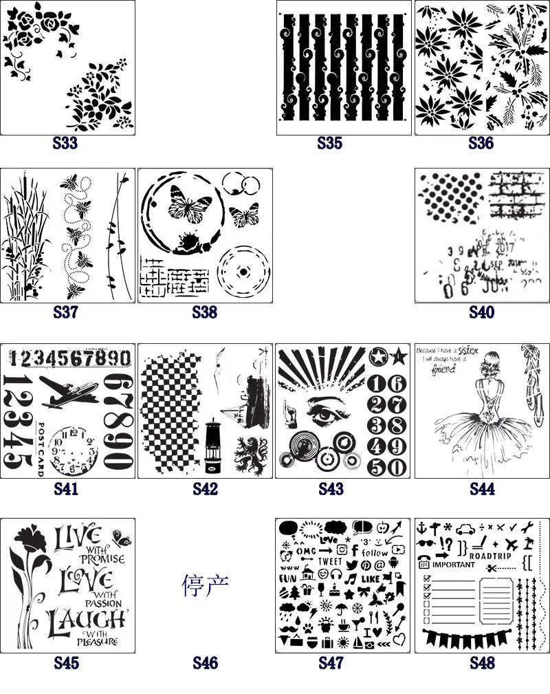 スクラップブック/フォトアルバム絵画スクラップブック用の日曜大工の月面着色エンボスアルバム装飾テンプレート