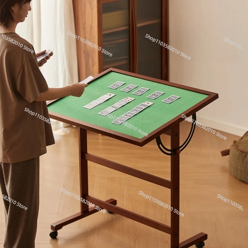 Puzzle Table Workbench, Adjustable Mobile Wooden Puzzle Board for Jigsaw Assembly