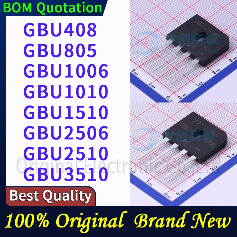

5 шт./лот GBU408 GBU805 GBU1006 GBU1010 GBU1510 GBU2506 GBU2510 GBU3510 В наличии Оригинальные высококачественные
