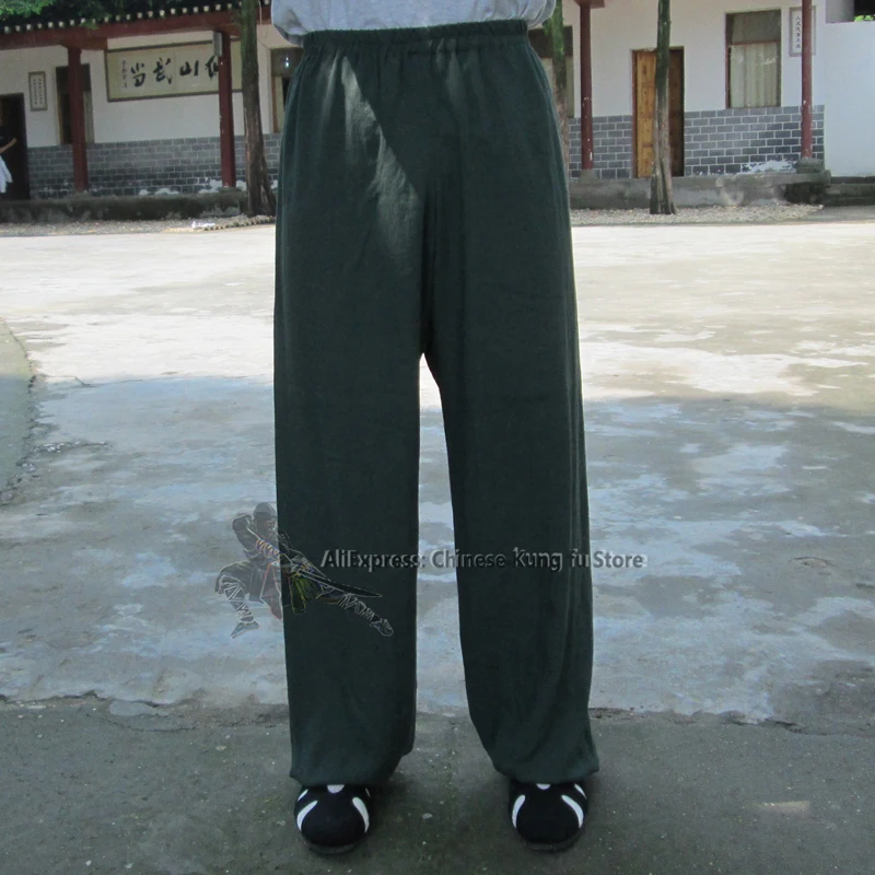 Immagine 5: Pantaloni da Tai Chi Kung Fu in cotone e lino da uomo e da donna, 25 colori, per Wing Chun, arti marziali, yoga e meditazione