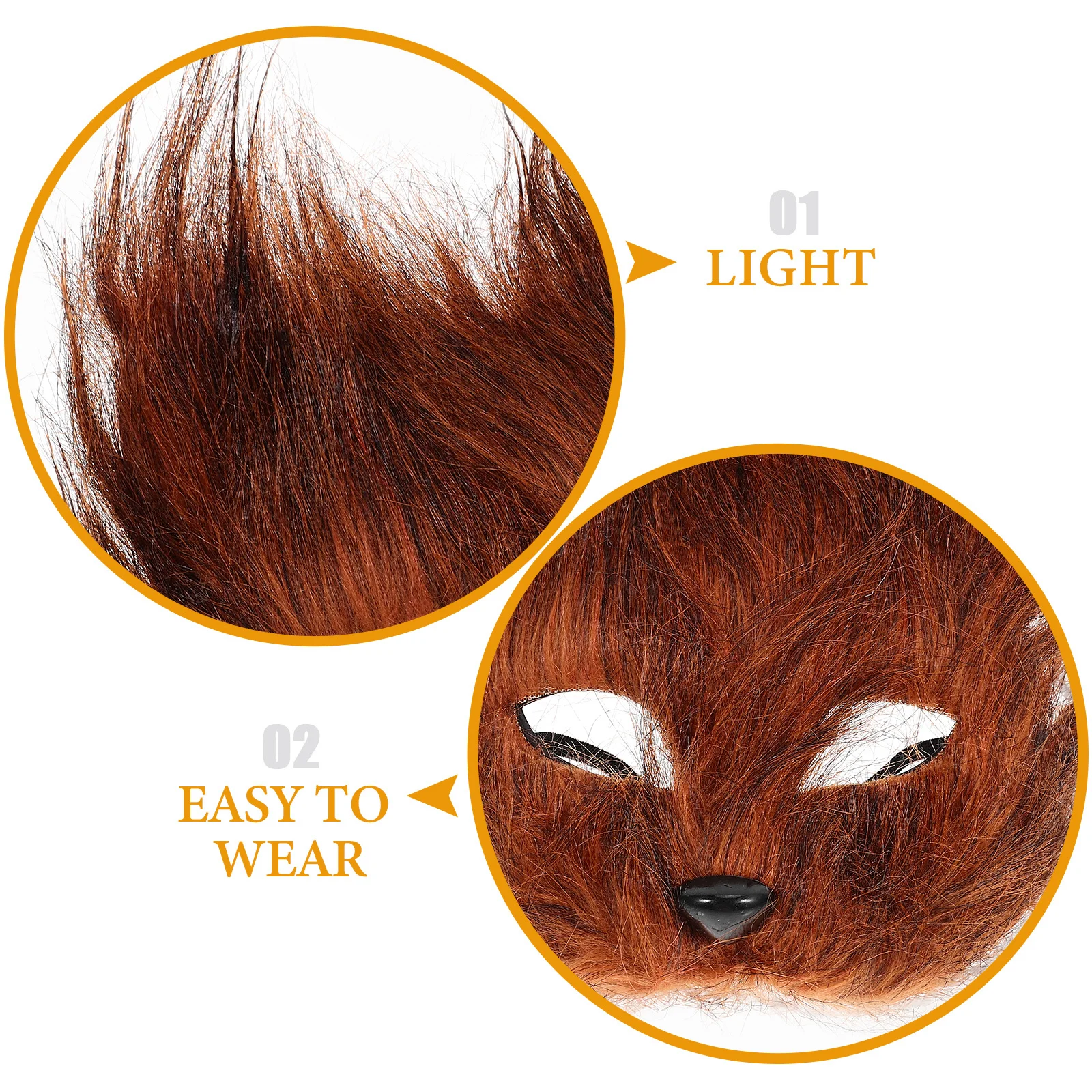 

Fox Half Face Mask Soft Animal Mask for Halloween Costume Party Masquerade Cosplay Accessory Women Makeup Ball