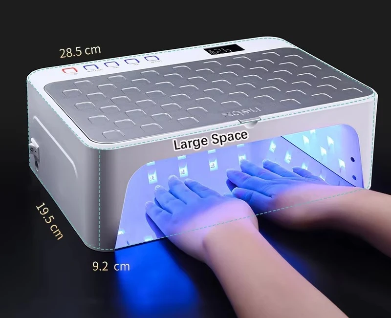 New Arrival Rechargeable Fast Quick Curing Gel Nail Dryer Lamp Low Hot Double Hand UV Led Nail Lamp for Gel