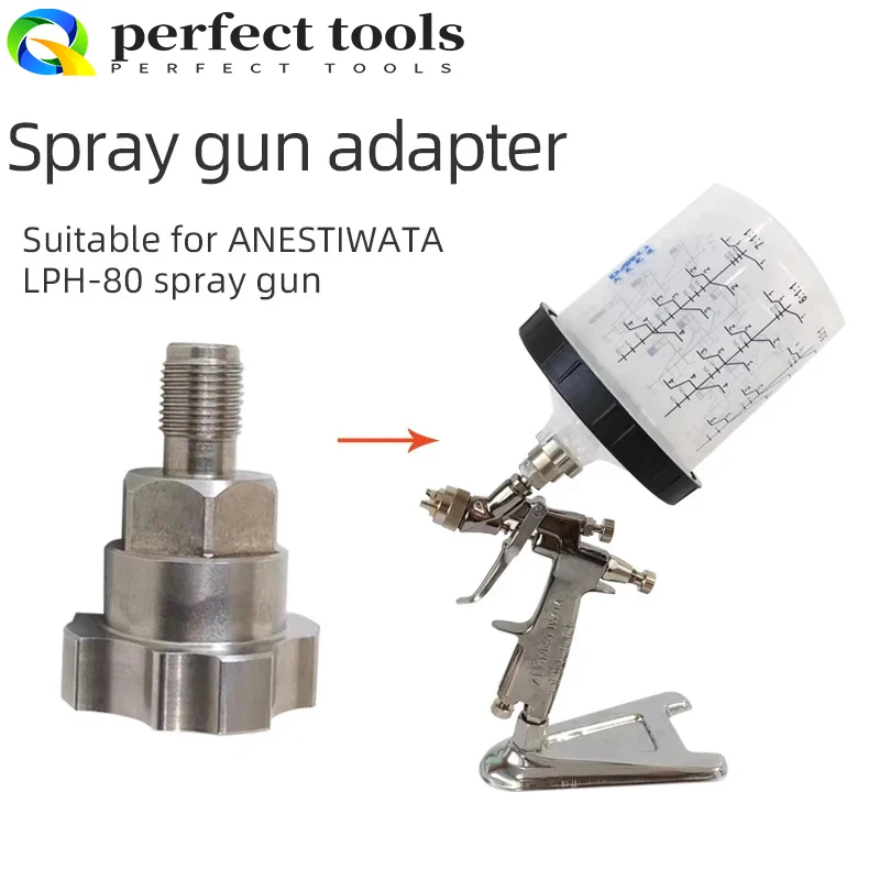 Spray Gun Adapter Pot Joints  Disposable Measuring Cup Adapter Fit Japan ANEST IWATA LPH 80 Spray Gun Connector