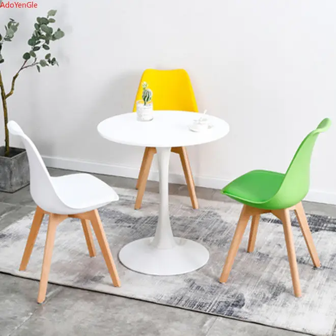 Modern minimalist negotiation tables and chairs Nordic balcony leisure reception coffee tea shop dining table small round table