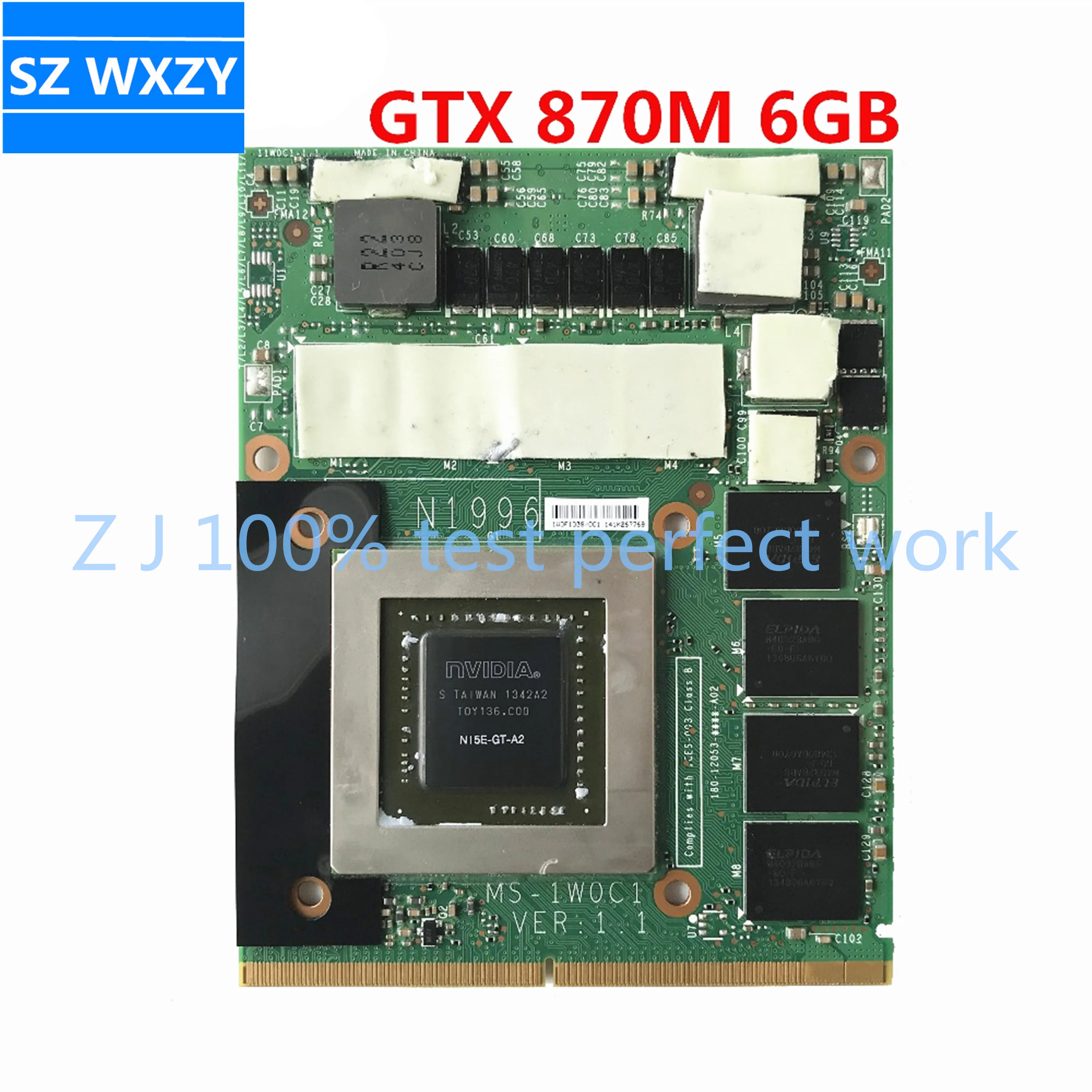 Original For MSI GT70 GT60 Laptop Video VGA CARD MS-1W0C1 VER:1.1
