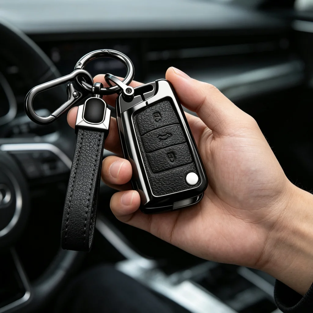 Car Remote Key Case Cover For TiguanL PHEV Tacqua T-Cross Touareg X Car Shell Key Anti-Scratch Metal Leather Protection Shell