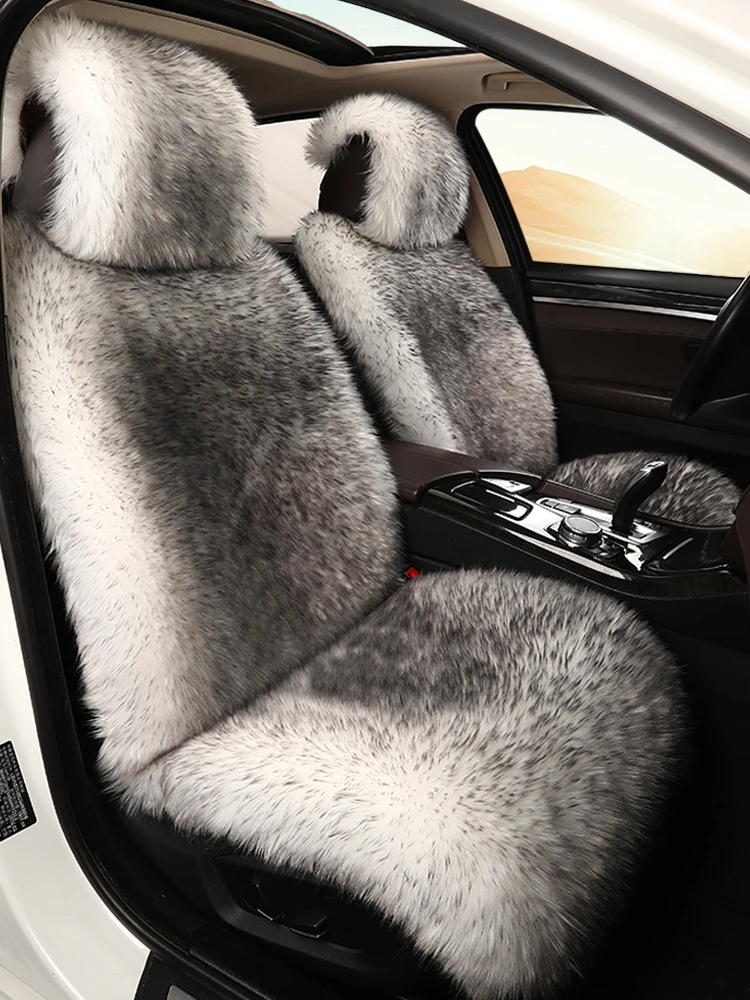 

Thiened Woolen Car Cuion Full Wrap Long Plu Winter Heating Universal Cotton Pad Woolen Car Cover for Cars