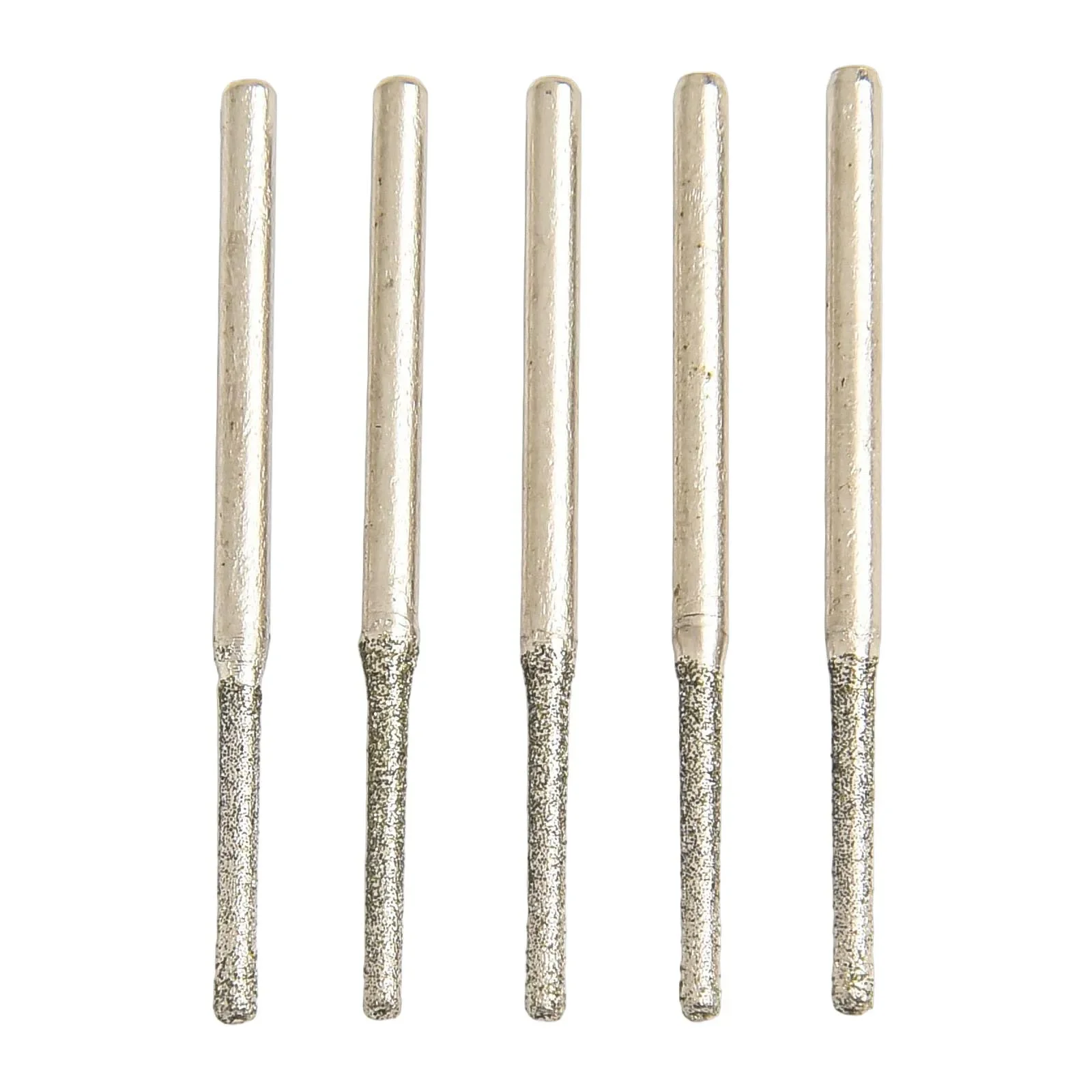 5PCS 0.8-2.5mm Punte da trapano rivestite diamantate Gambo da 2.35mm per vetro Giada Vetro ambrato Set di strumenti per affilare file rotanti