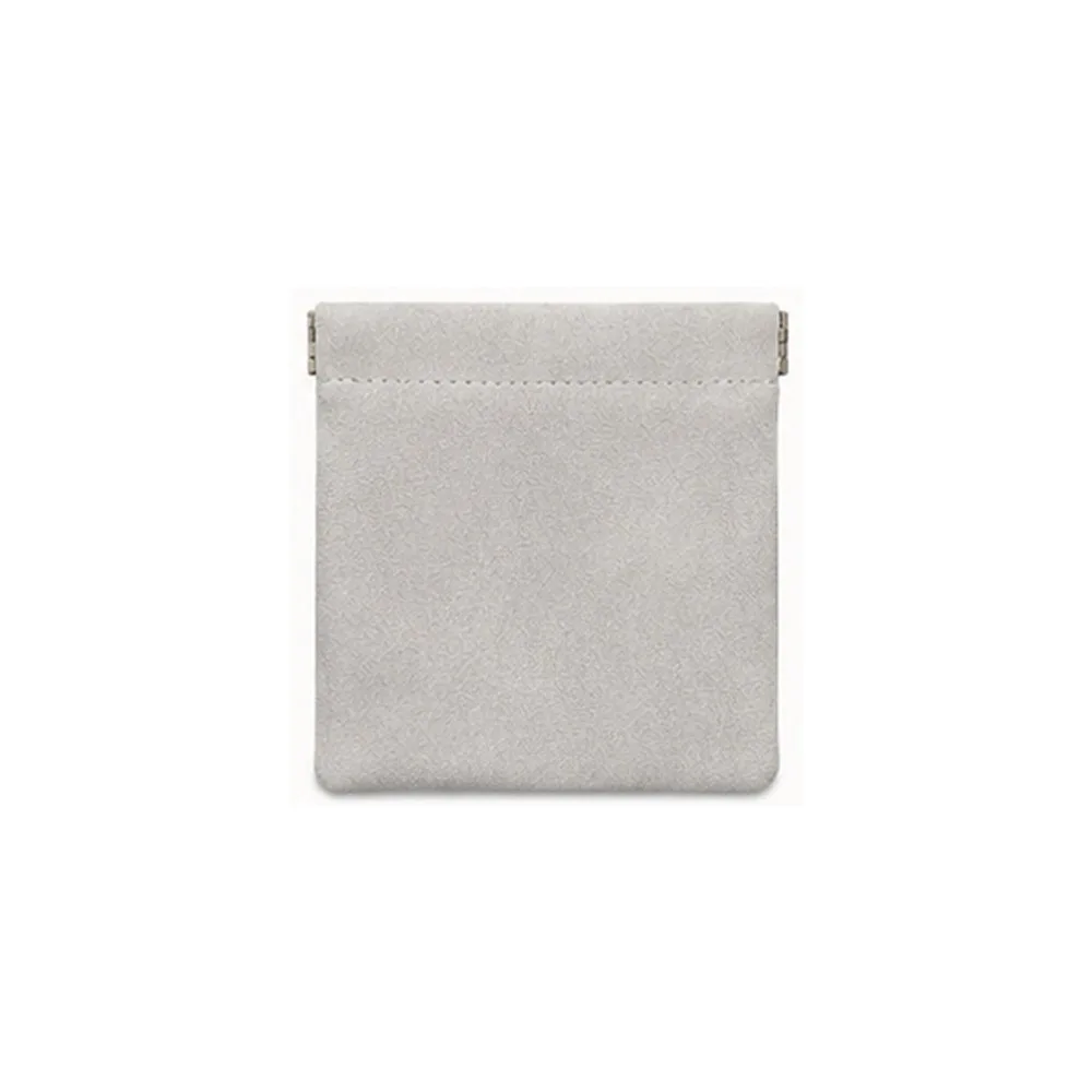 Automatic Spring Open Small Storage Pouch Self-Closing Suede Mini Cosmetic Bag Self Sealing Pouch
