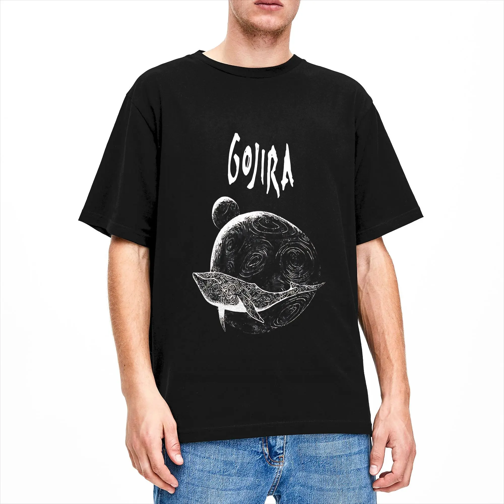 Men's Rock Band G-Gojiras Tour T Shirt  Pure Cotton Clothes Crazy Short Sleeve Round Neck Tees 4XL 5XL T-Shirts