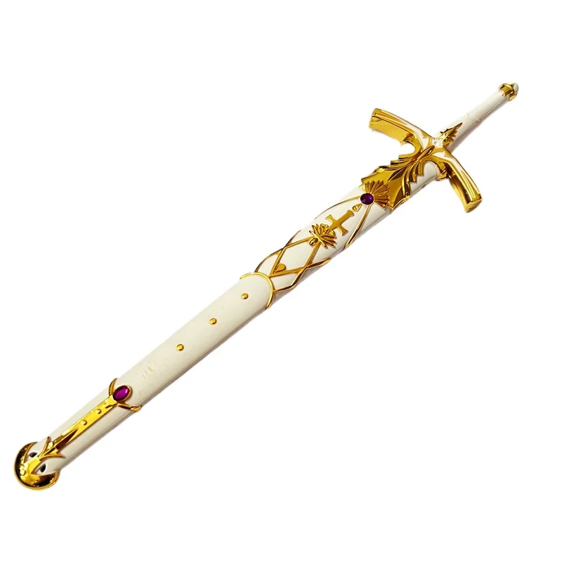 28cm Fate Grand Order Caliburn Sword Saber Lily Weapon Full Metal Craft Model Cosplay Toy Collectible Desk Ornaments Boy Gifts