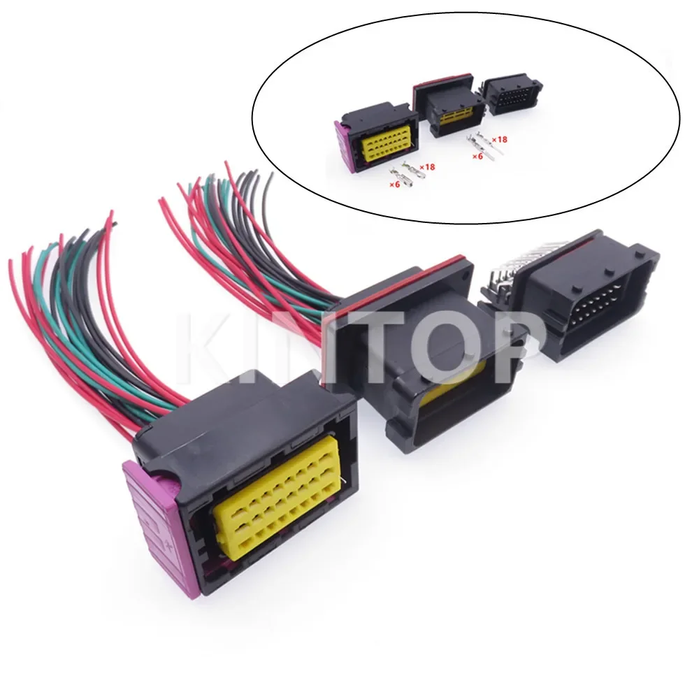 

1 Set 24 Pins 211PC249S0005 AC Assembly Modification Socket Car Oil Gas Conversion Plug HCCPHPE24BKA90F 211PL249S0023