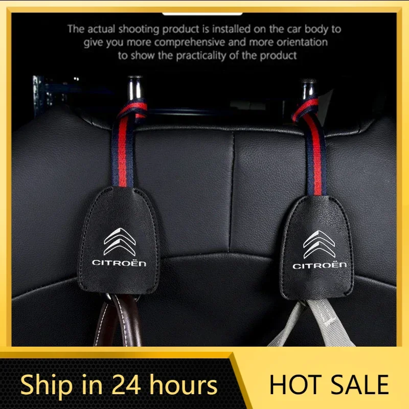 

Car Sticker Leather Car Seat Back Hook Holder For Citroen C5 DS4 DS5 C1 Berlingo Saxo Xsara DS3 C3 C2 Jumper Picasso C4L Elysee
