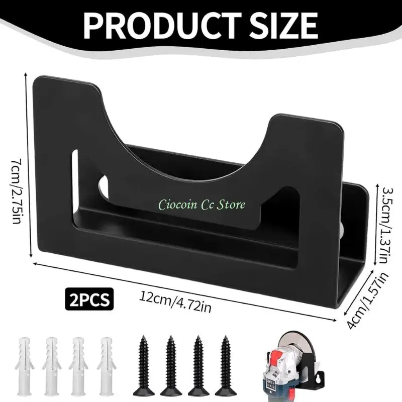 X90F 2Pcs Space Saving Grinder Wall Brackets Stainless Steel Easy Install Tool