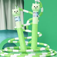 Bamboo Joint Soft Bead Skipping Rope 2.8m Anti-Skid Segmented Fitness Jump Rope Adjustable Professional Sports Rope Children