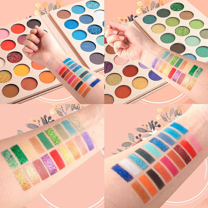 

65 Color Double-door Folding Eye Shadow Palette Glitter Pearlescent Matte Earth Color Waterproof EyeShadow Palette TSLM2