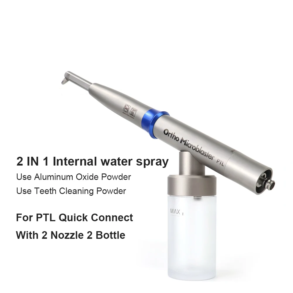 Dental 2in1 Internal water spray Aluminum oxide sandblasting Air polisher Teeth cleaning For PTL Quick Connect dentistry tool