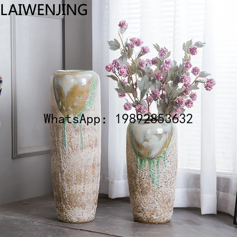 LYY Ceramic Wholesale Floor-standing Large Vase Conference Room Physical Store Decoration