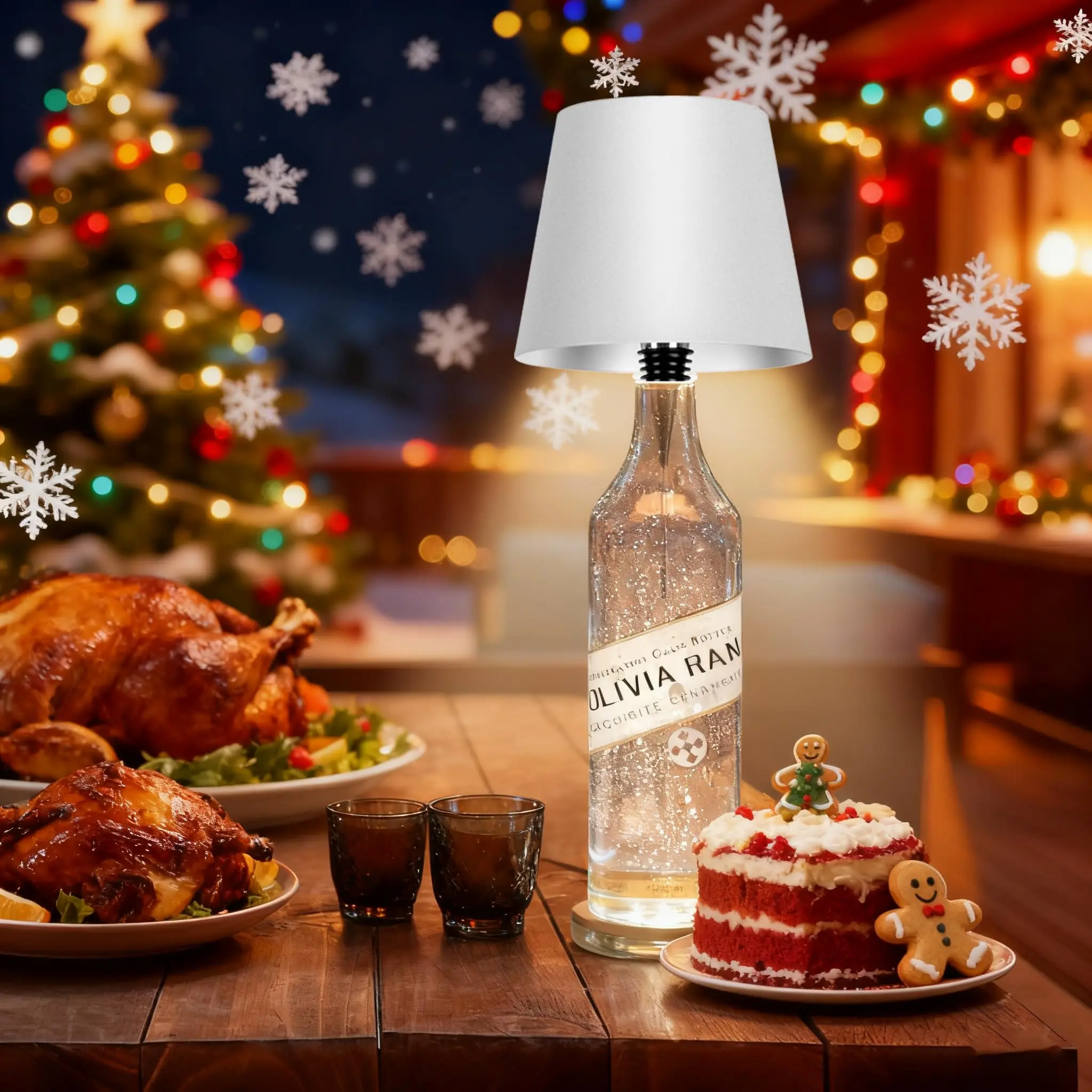 USB Charge Bottle Table Lamp Touch Control 3 Colors and Stepless Dimming Night Lamp For Restaurant, Bar Wine Bottles, Bedroom Bedside ,Desk Lights - view 7