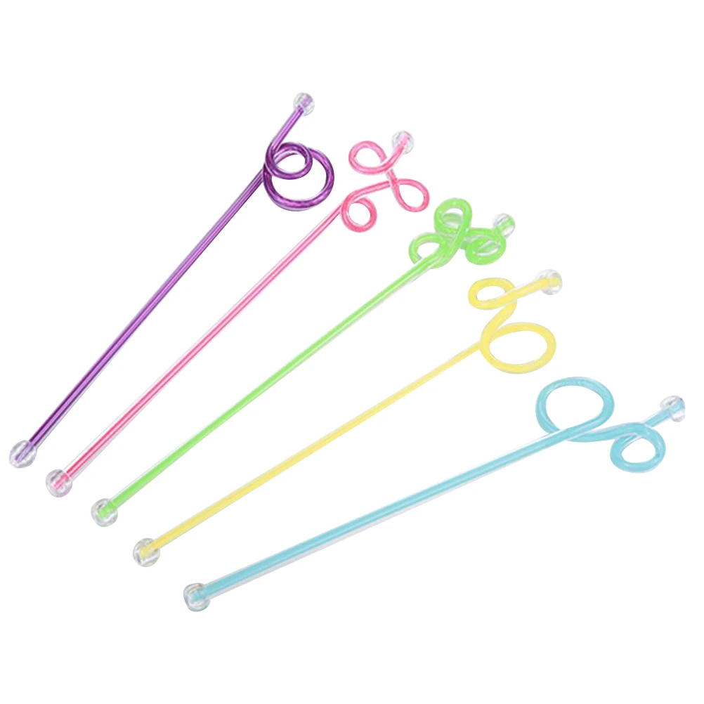 

20pcs Acrylic Cocktail Drink Stirrers Eco Friendly Sturdy Colorful Accessories for Home Coffee Shop Restaurant Mixer