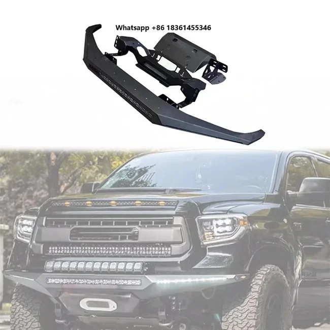 

For 2014-2021 Tundra High Quality Steel Front Bumper With Winch Base