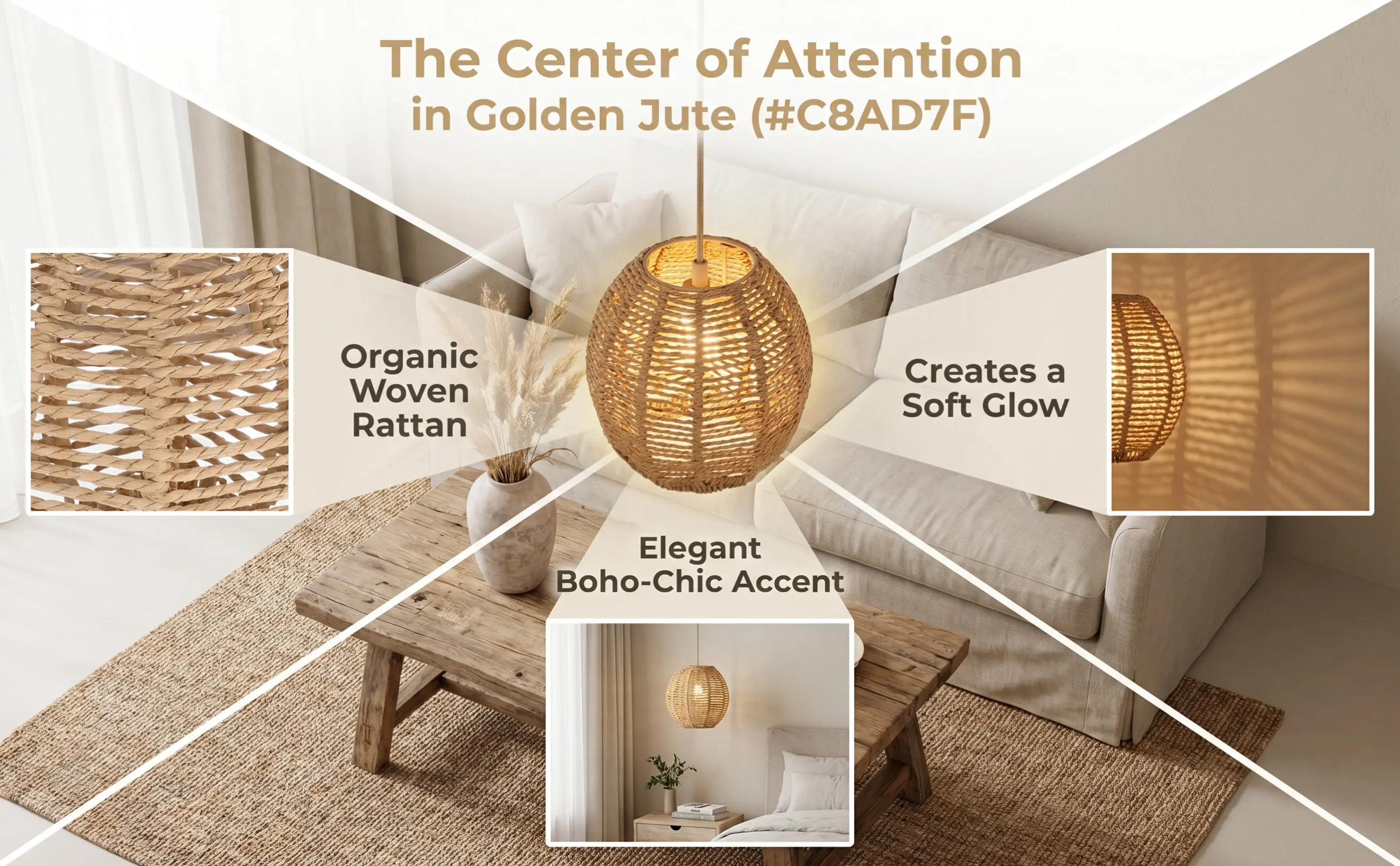 Handmade Woven Rattan Lamp Shade for Chandelier Modern Style Light Cover Decorative Hanging Lampshade New Chinese Style Home