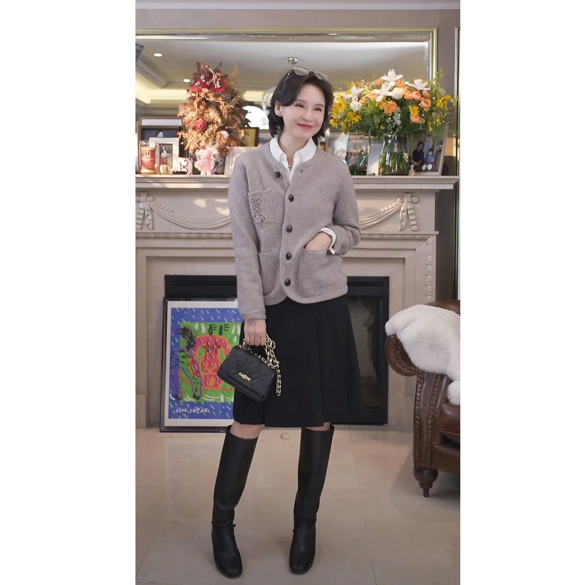 

Autumn Winter Knitted Sweater Camere ket Embroidered irt High ammage I Am Capricorn Women's Casual Sle Long Sve