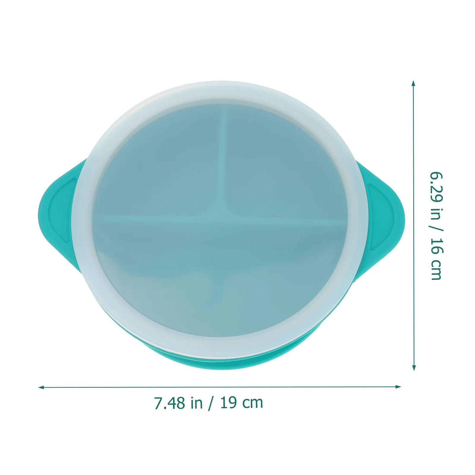 

1 шт., безопасная силиконовая присоска, тарелка для кормления детей, устойчивая к падению, контейнер для хранения рисовых десертов, детская посуда, зеленый цвет