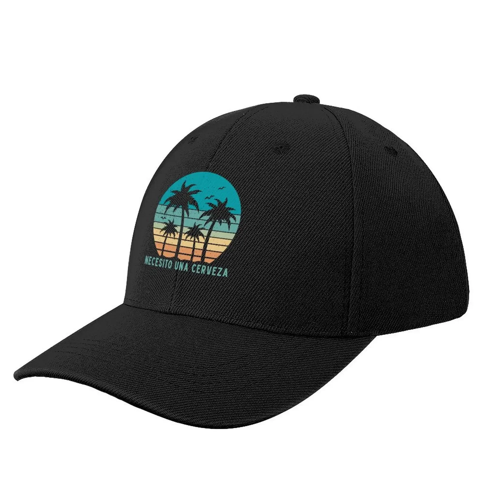 Necesito Una Cerveza - Vintage Tropical Sunset, Summer Surf Baseball Cap Rave Sunscreen Woman Hats Men's