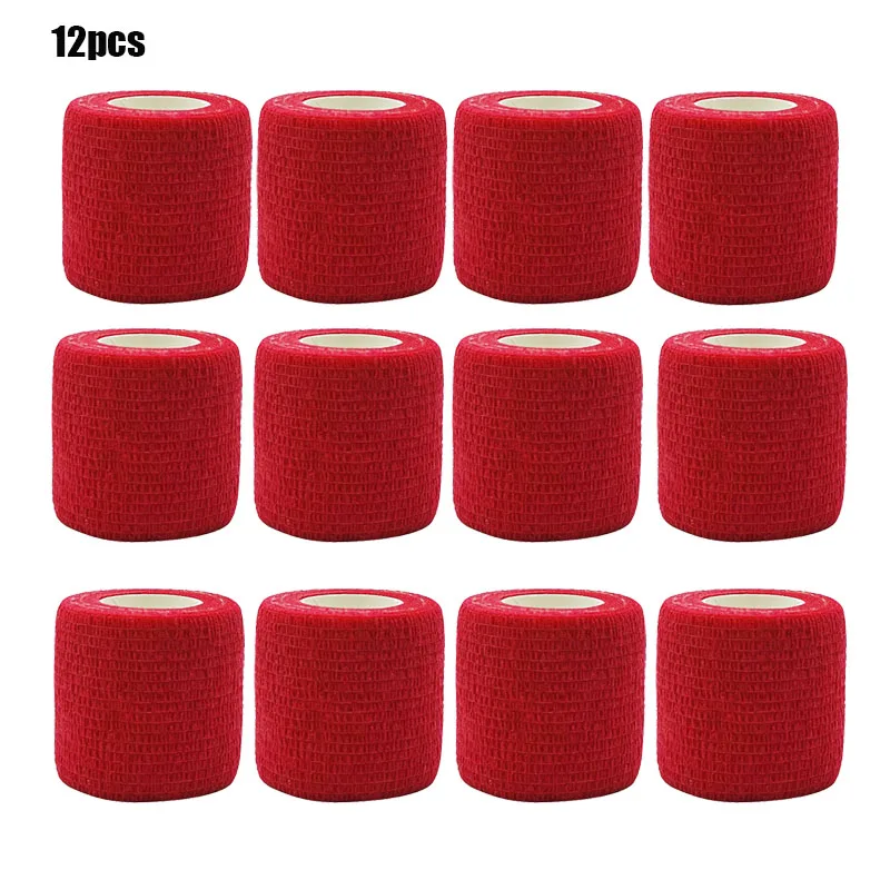 1/3/6/20PCS Sports Self Adhesive Red Elastic Bandages Anti-slip Athletic Nonwoven Waterproof Elastic  Wrist Ankle Bandages