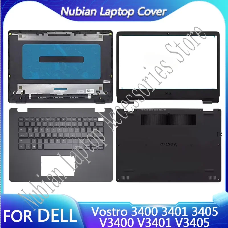 For Dell Vostro 3400 3401 3405 V3400 V3401 V3405 Laptop LCD Rear Cover/Front Frame/Palm Pad Keyboard/Bottom Cover Black