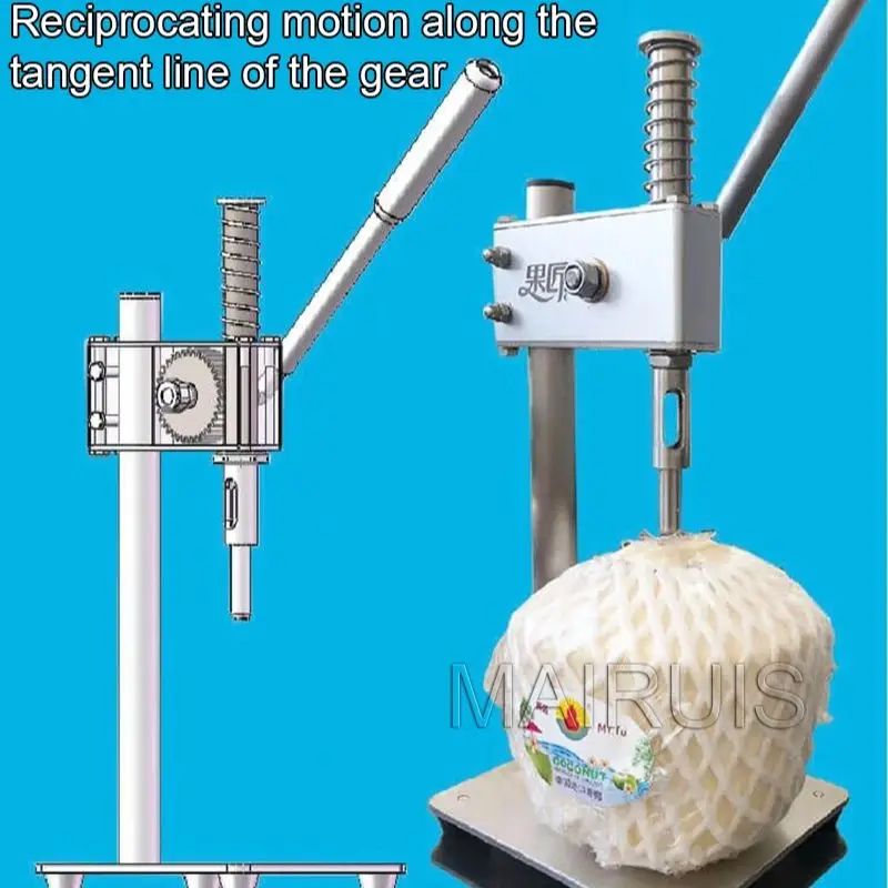 Machine de capsulage de noix de coco à ouverture manuelle, coupe AMP, fort de polymérisation économe, propositions de couverture