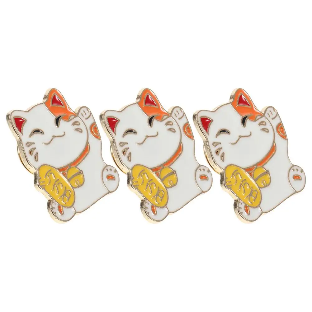 

3 Pcs Cartoon Brooch Lapel Pin Kawaii Japanese Cartoon Brooch Badge Valentines Gifts Cat Pin Badge Accessories
