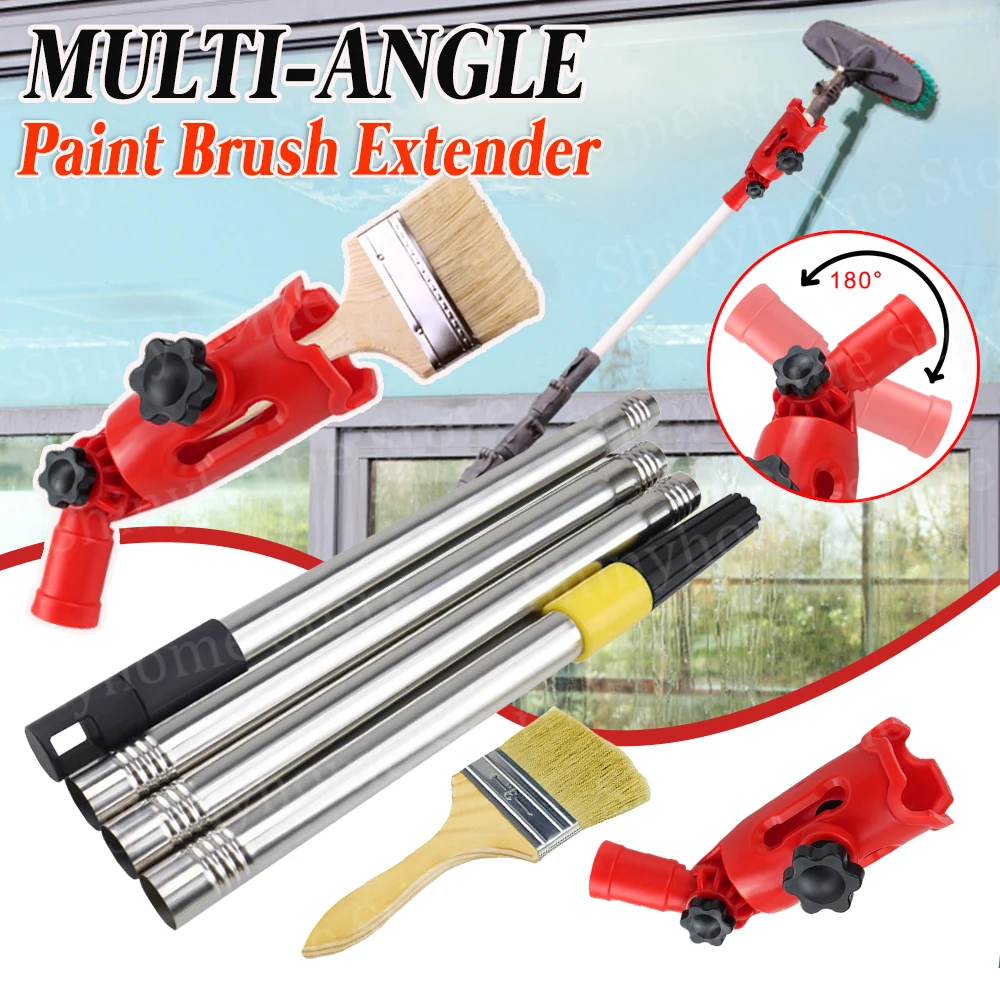 

1.1/1.4/1.7M Paint Brush Extender Paint Roller Extension Pole Clamping Tool Telescopic Rod Paint Handle Tools for High Ceilings