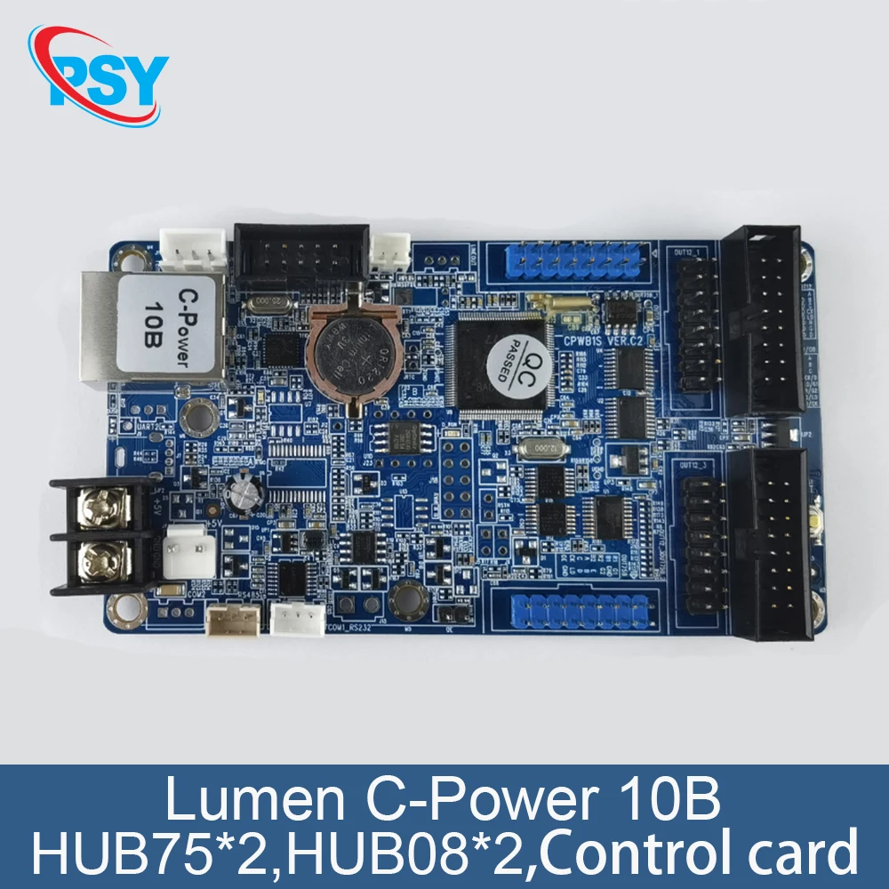 Lumen C-Power10B LED Module Display Single And Double Color Colorful Control Card HUB75*2 HUB08*2 With Load 1024*64 Pixels