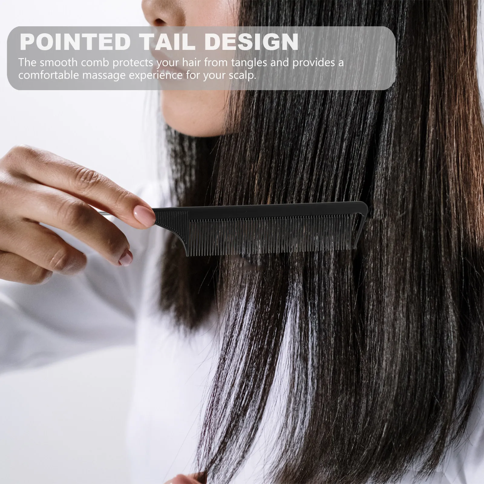 

Набор из 12 профессиональных расчесок для волос с изогнутой ручкой, инструменты для парикмахерских, салонов и домашнего использования, ручка из нержавеющей стали