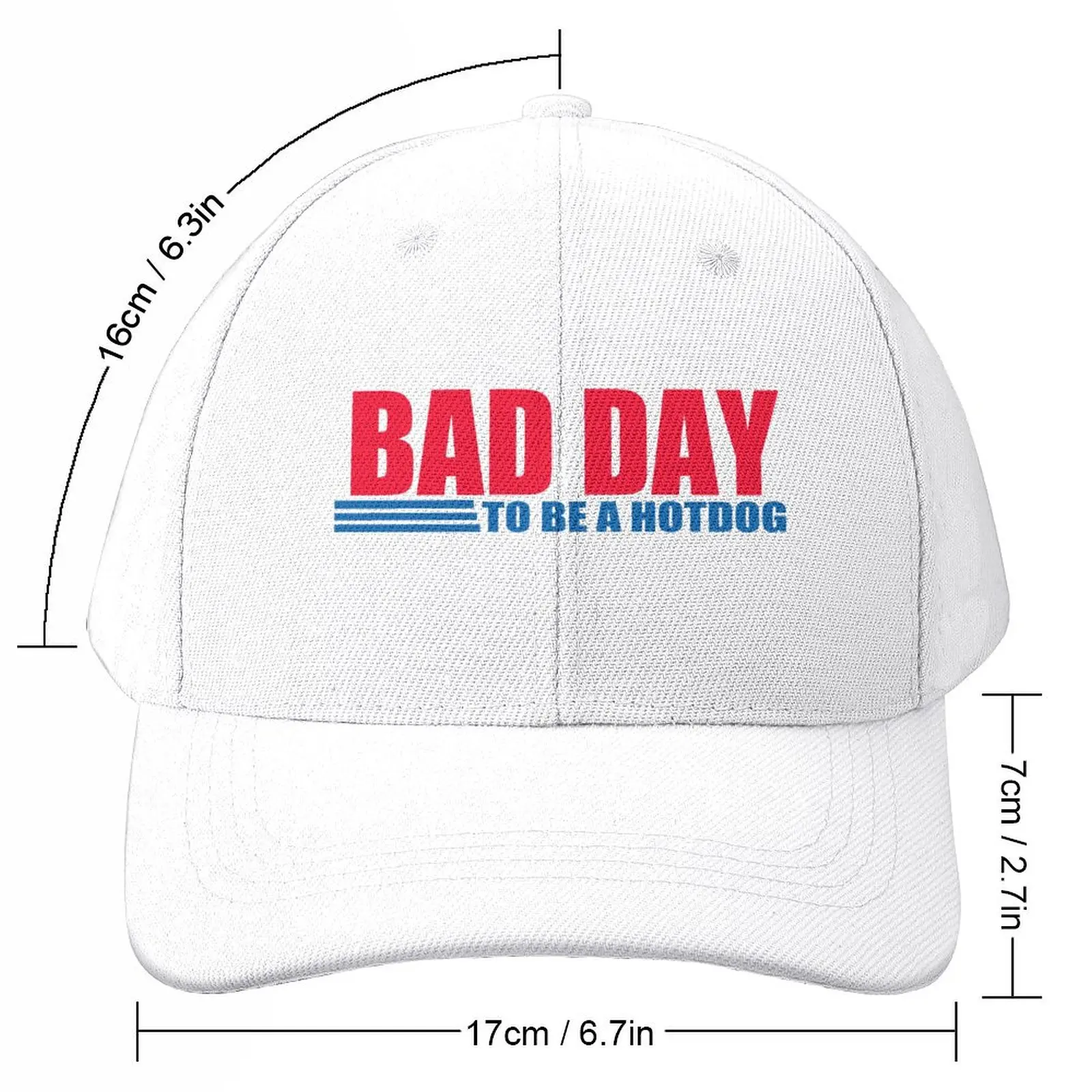 Bad Day to be a Hot Dog Baseball Cap Sunscreen Beach Bag Hats Man Women's