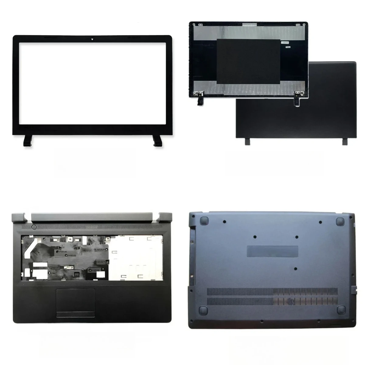 New, Suitable for IdeaPad 100-15, 100-15IBY Series Laptops: LCD Top Cover, Screen Bezel, Palm Rest, Bottom Case, Hinge