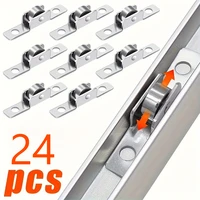 24Pcs Door Pulleys Sliding Roller Wheels for Kitchen Bathroom Cupboard Patio Sliding Track Systems Stable Mute 6