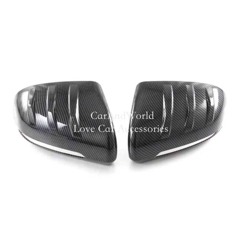 Carbon Fiber Door Rear View Mirror Rain Eyebrow Frame Trims Cover Decorative Car Accessories For BYD YUAN PLUS ATTO 3 2021-2024