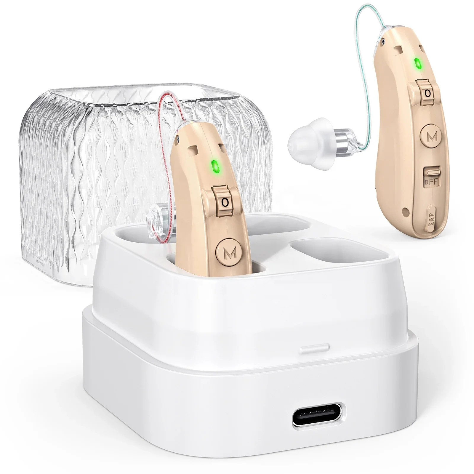 

Digital new Wireless, BTE Ear Aid for Mild Moderate Severe Hearing Loss, Invisible Hearing Amplifiers Rechargeable