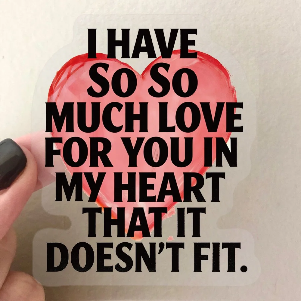50pcs Vintage Romantic Love You Valentine's Day Transparent Stickers DIY Laptop Scrapbook Phone Diary Fridge Decoration Sticker