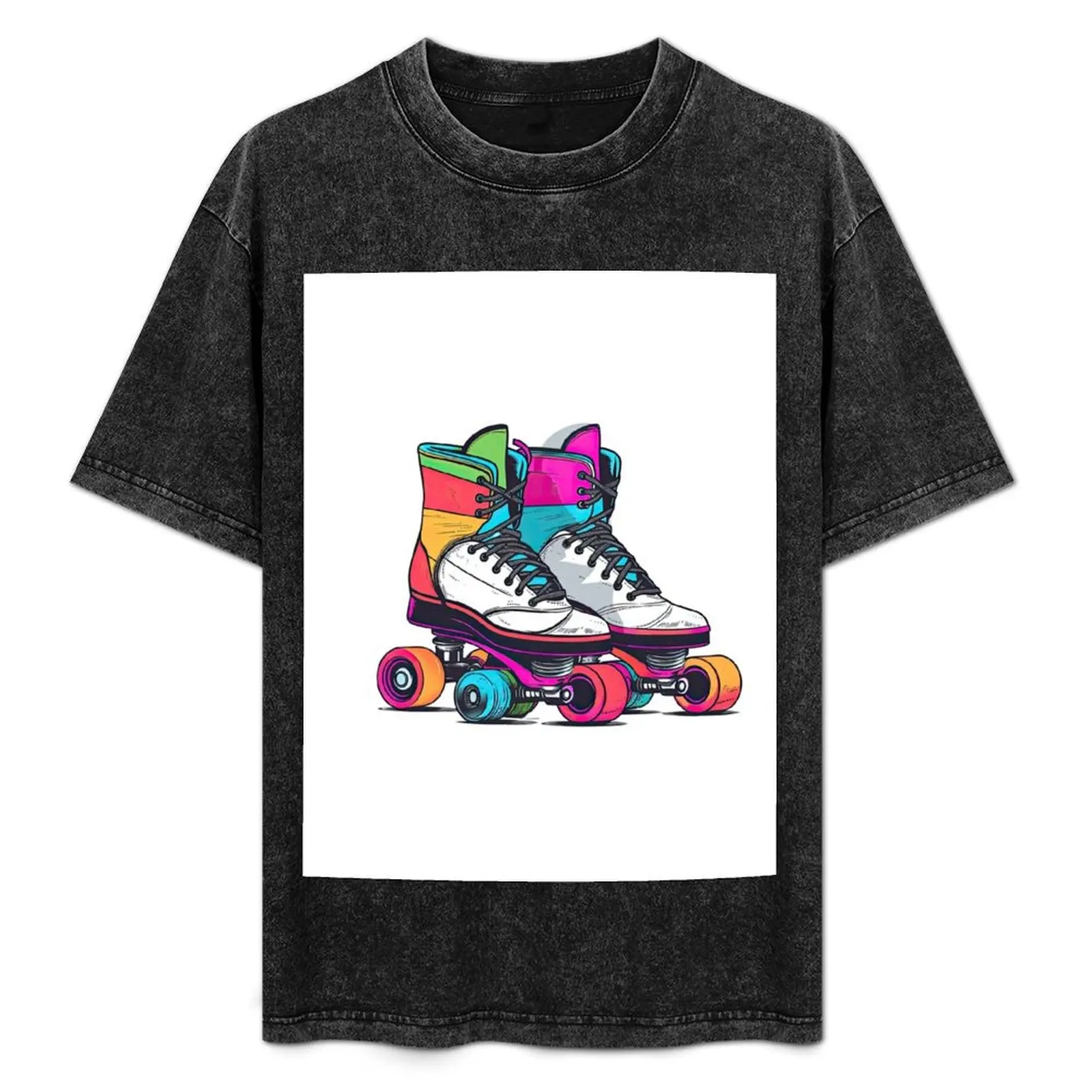 Roller Skates - Retro Rollers: Camiseta con estampado de los años 80, camiseta ligera para correr