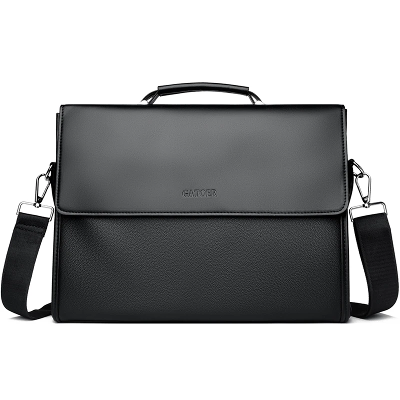 Men's Business Casual Handbag Shoulder Bag Crossbody Bag Leather Handheld Briefcase Stylish Accessory for Men