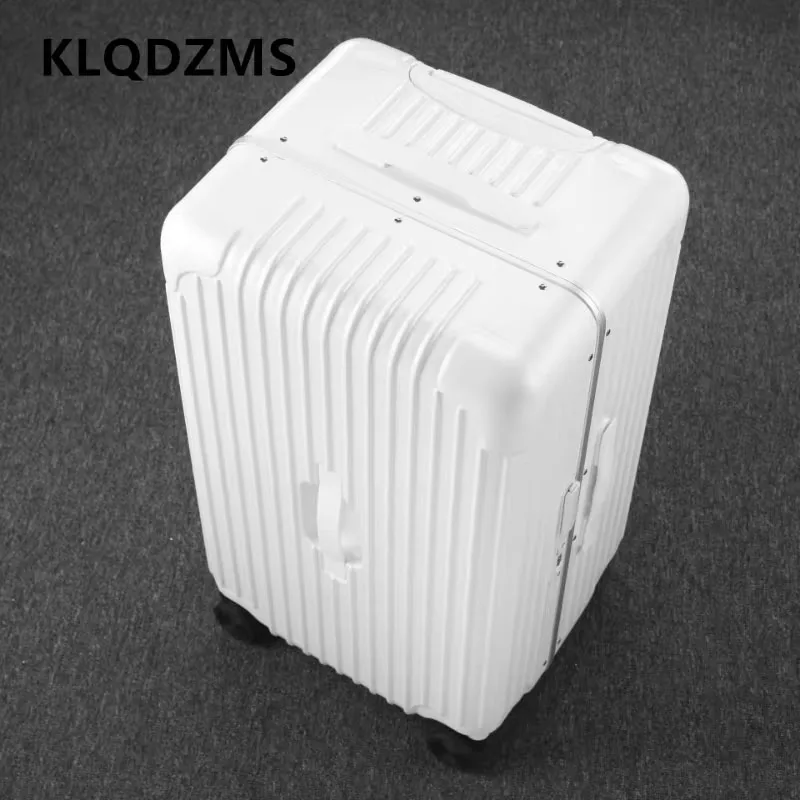 Klqdzms neue 20 "24" 26 "28 Zoll Koffer Boarding Box abs PC Aluminium rahmen große Kapazität Trolley Fall mit Rad gepäck