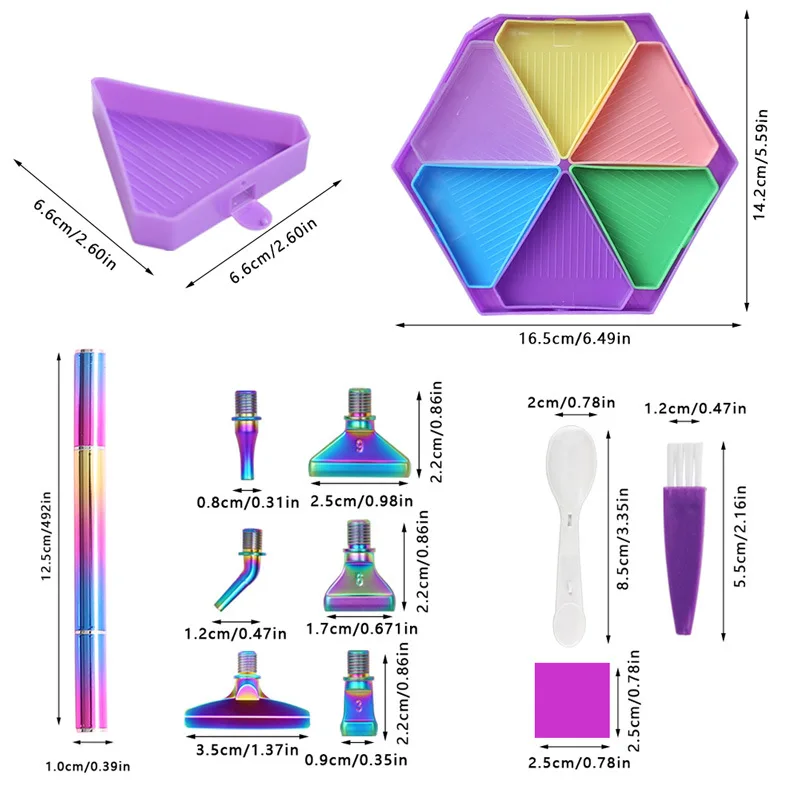 أدوات الرسم الماسي، مجموعة الماس الحفر السريع متعددة الوظائف لوحة الماس الوجه، مزيج DIY الماس التطريز الماس #2